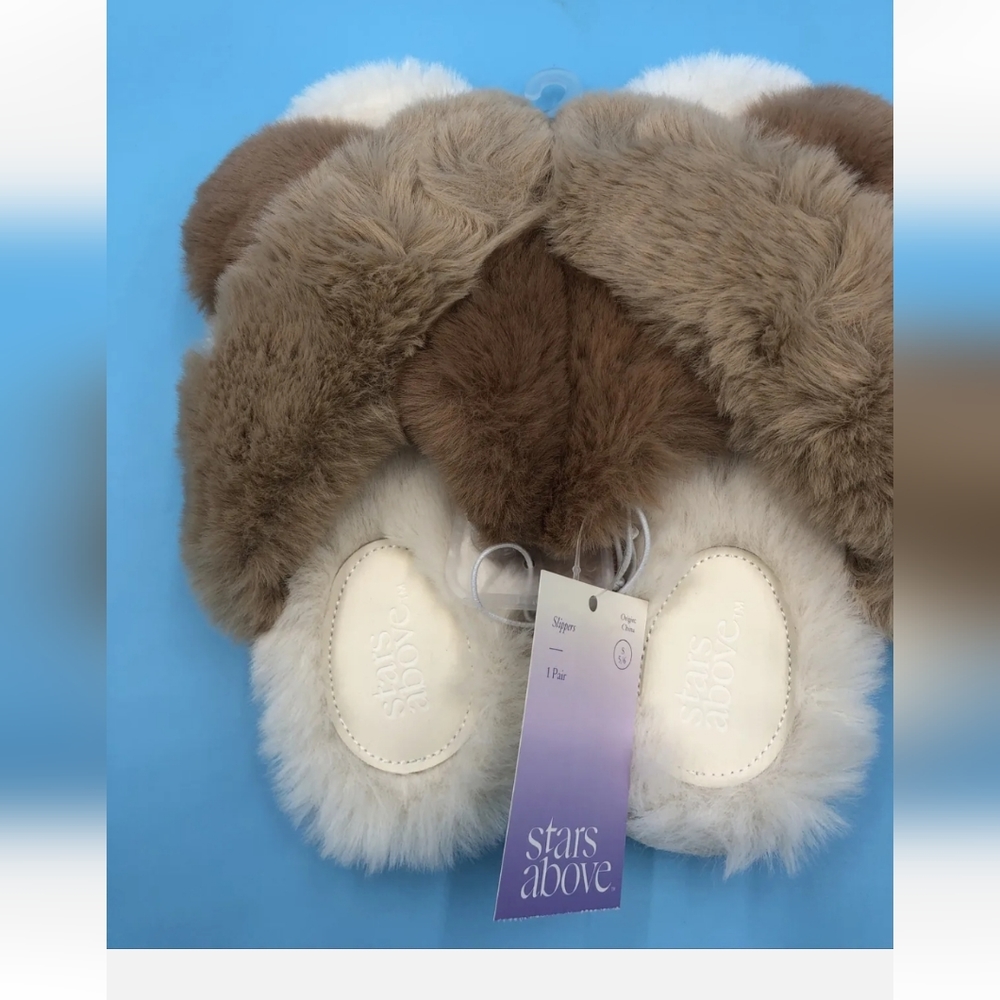 Stars Above Women's Paris Crossband Fur Slippers/ Slide